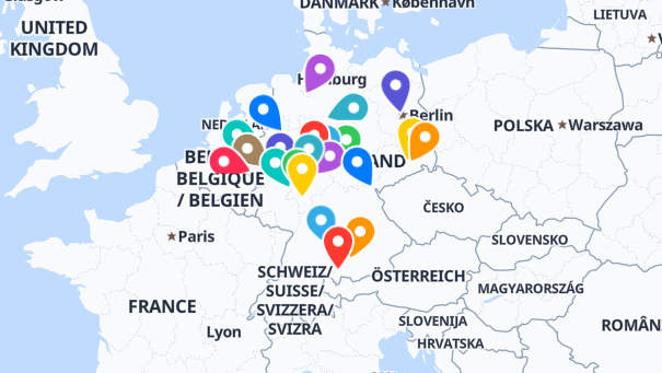 Map of company locations