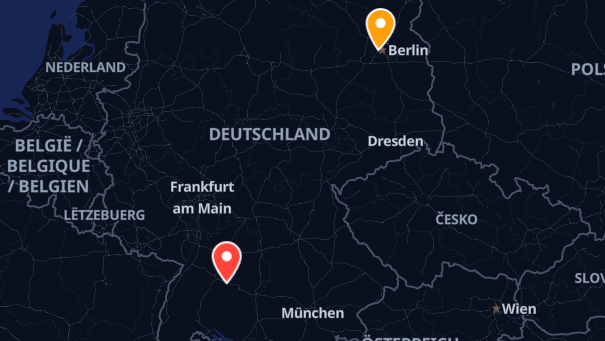 Map of company locations