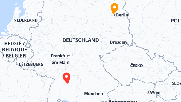 Map of company locations
