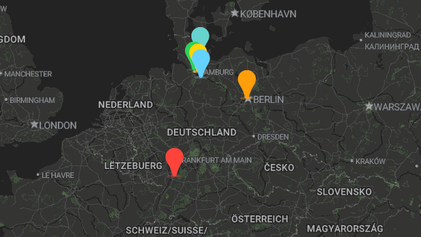 Map of company locations