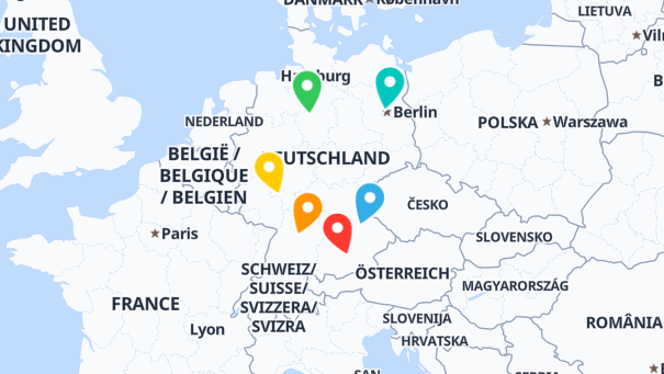 Map of company locations