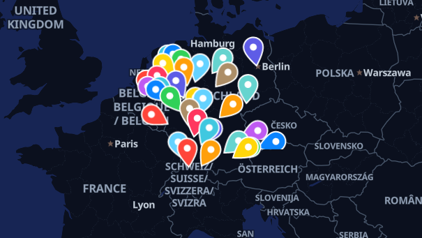 Map of company locations