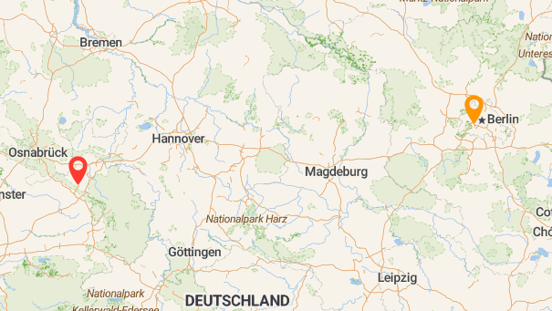 Map of company locations