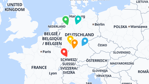 Map of company locations