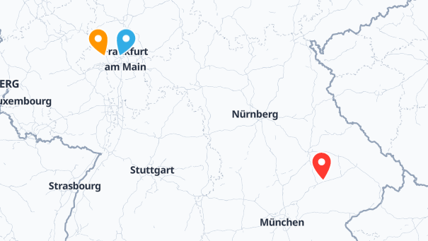 Map of company locations