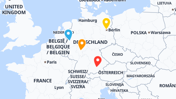 Map of company locations