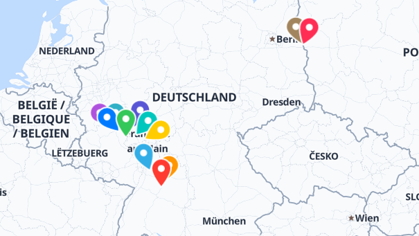 Map of company locations