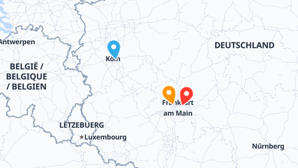 Map of company locations