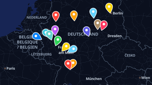 Map of company locations