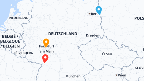 Map of company locations