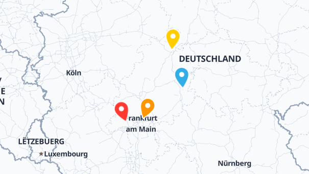Map of company locations