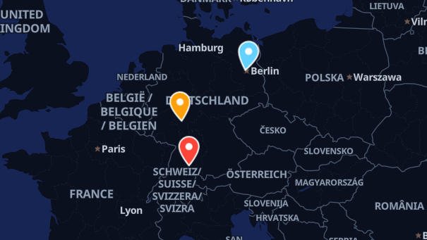 Map of company locations