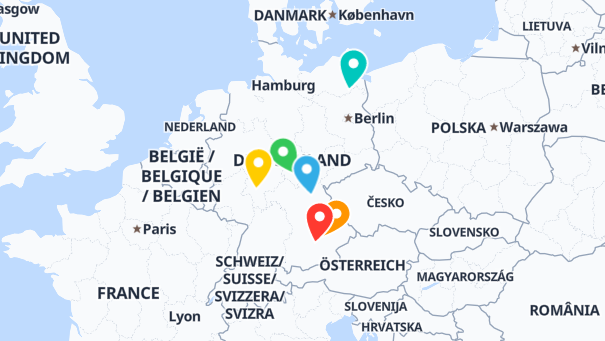 Map of company locations