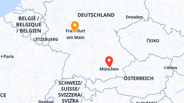 Map of company locations