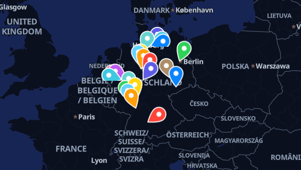 Map of company locations