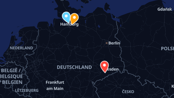 Map of company locations