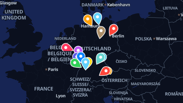 Map of company locations