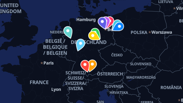 Map of company locations