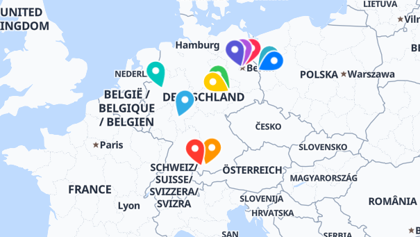 Map of company locations