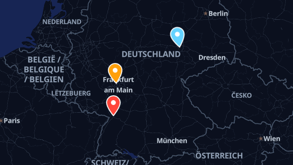 Map of company locations