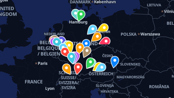 Map of company locations