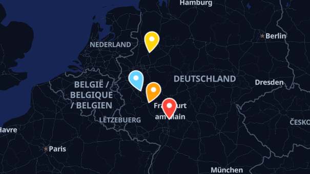 Map of company locations