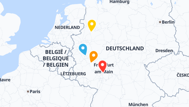 Map of company locations