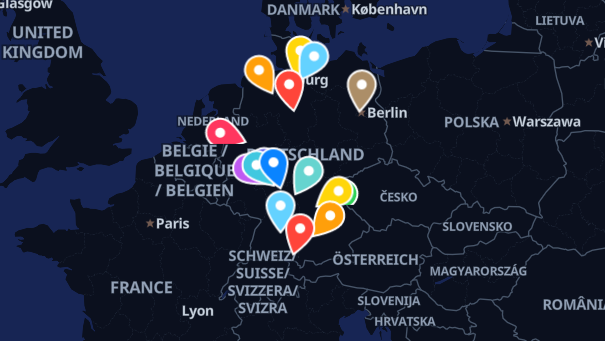Map of company locations