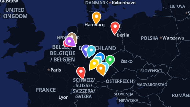 Map of company locations
