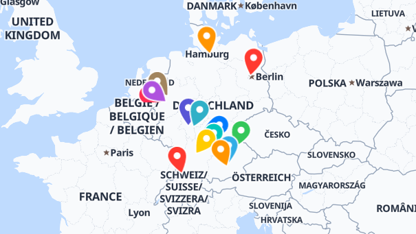 Map of company locations