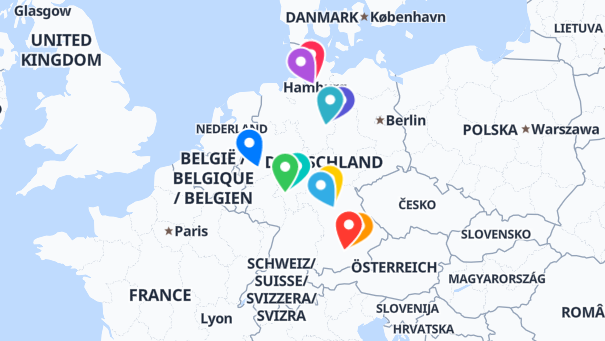 Map of company locations