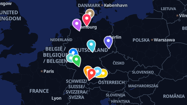 Map of company locations