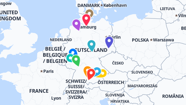 Map of company locations
