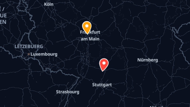 Map of company locations