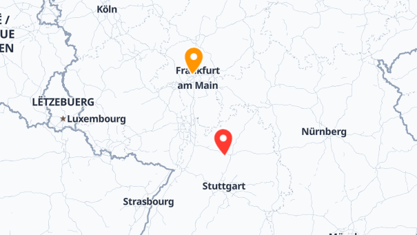 Map of company locations