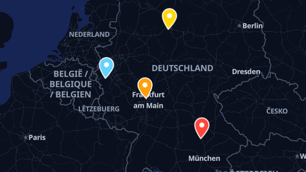 Map of company locations