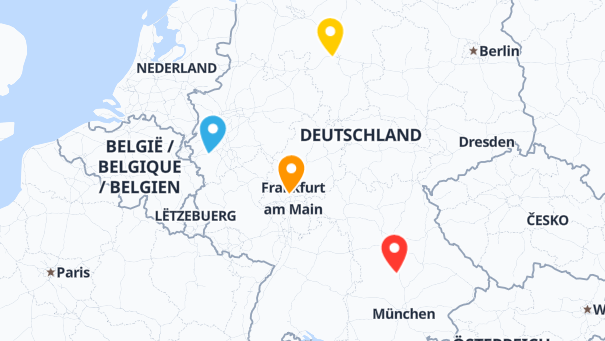 Map of company locations
