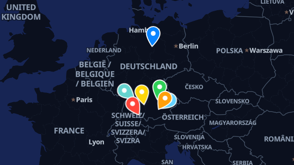 Map of company locations