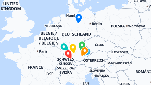 Map of company locations