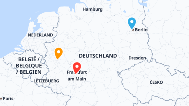 Map of company locations