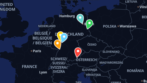 Map of company locations