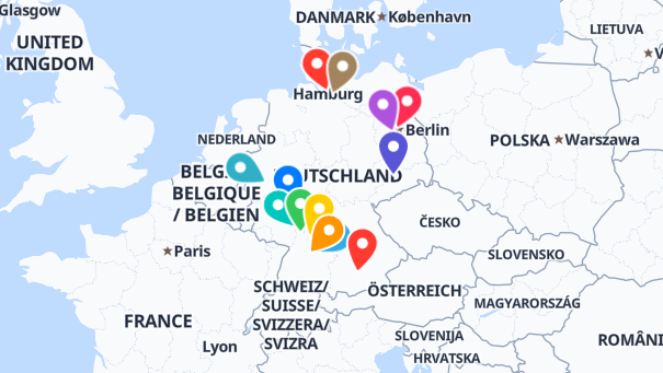 Map of company locations