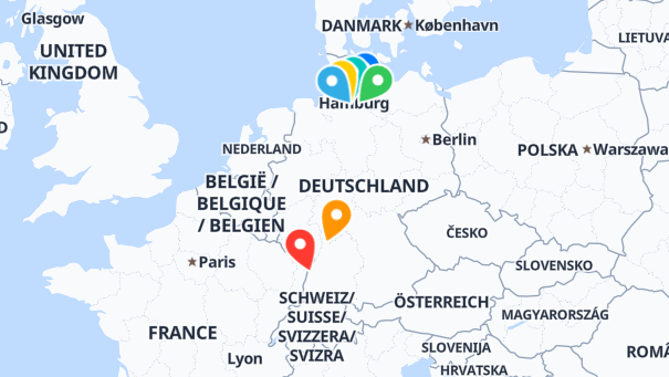 Map of company locations