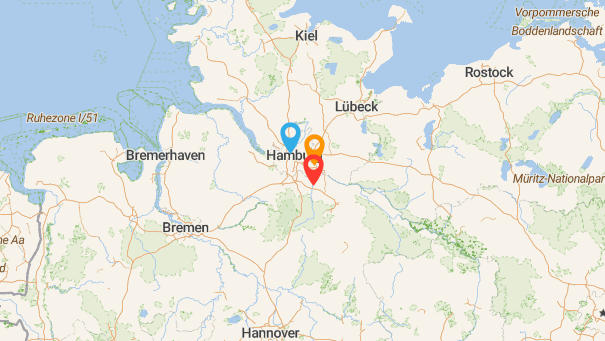 Map of company locations