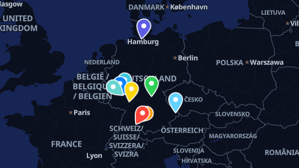 Map of company locations