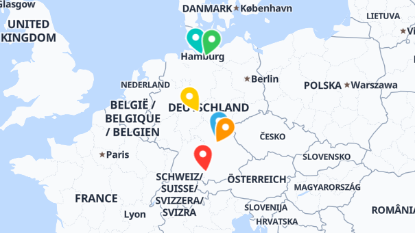 Map of company locations