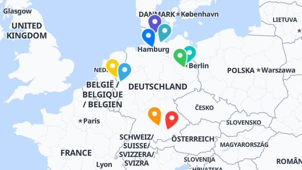 Map of company locations