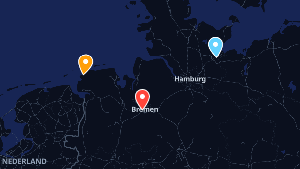 Map of company locations