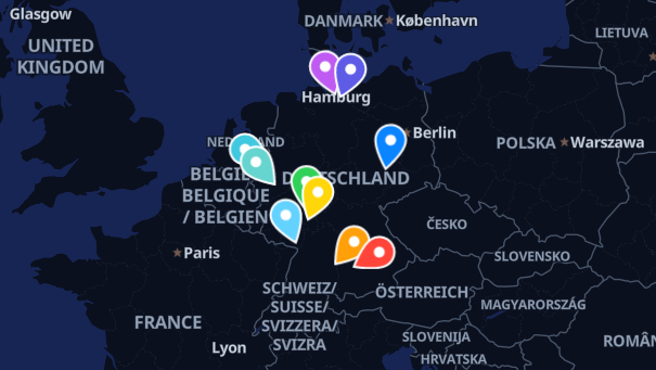 Map of company locations