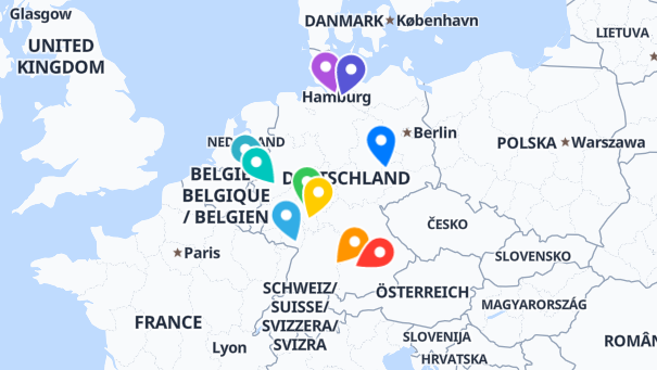 Map of company locations